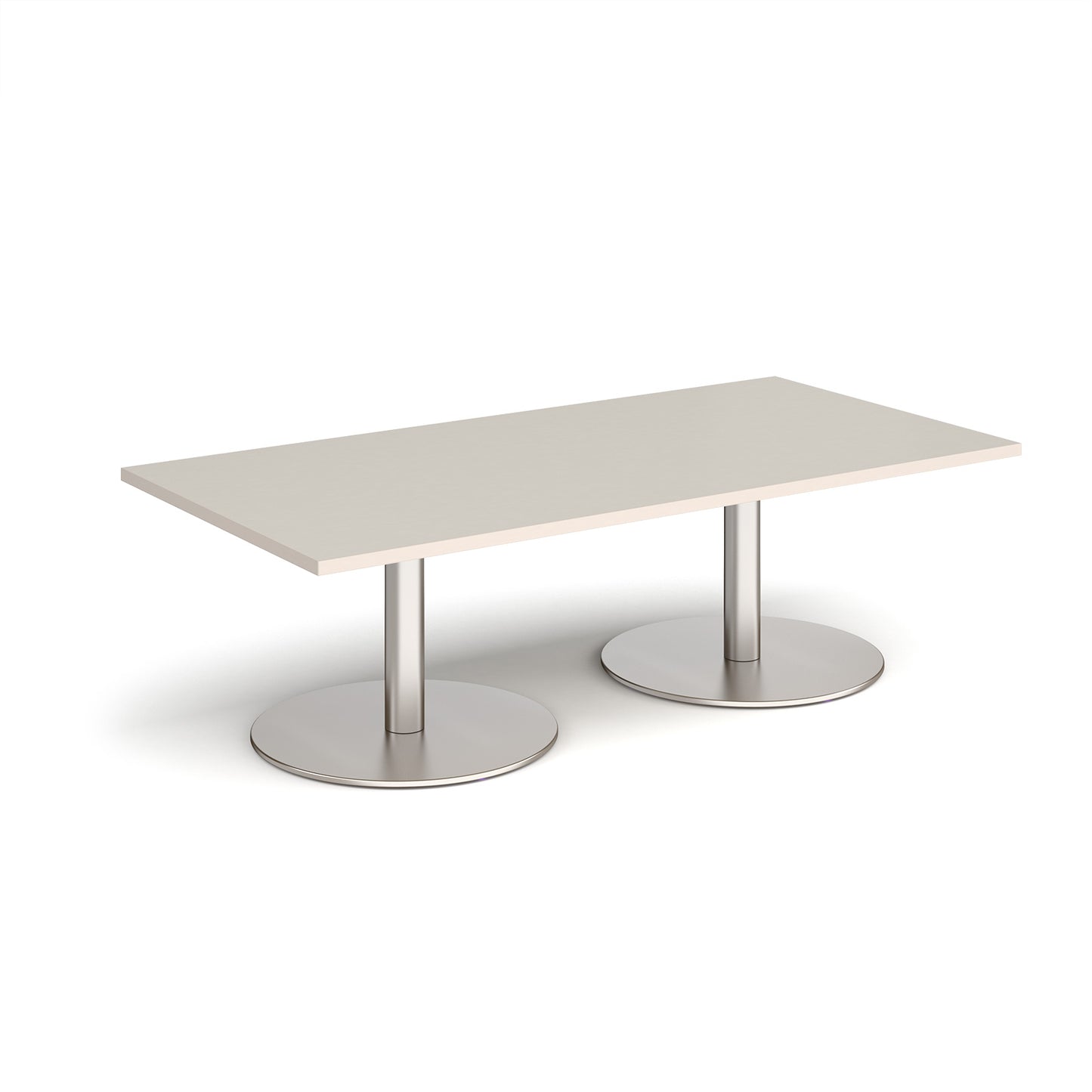 Monza rectangular coffee table with flat round bases