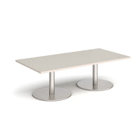 Monza rectangular coffee table with flat round bases