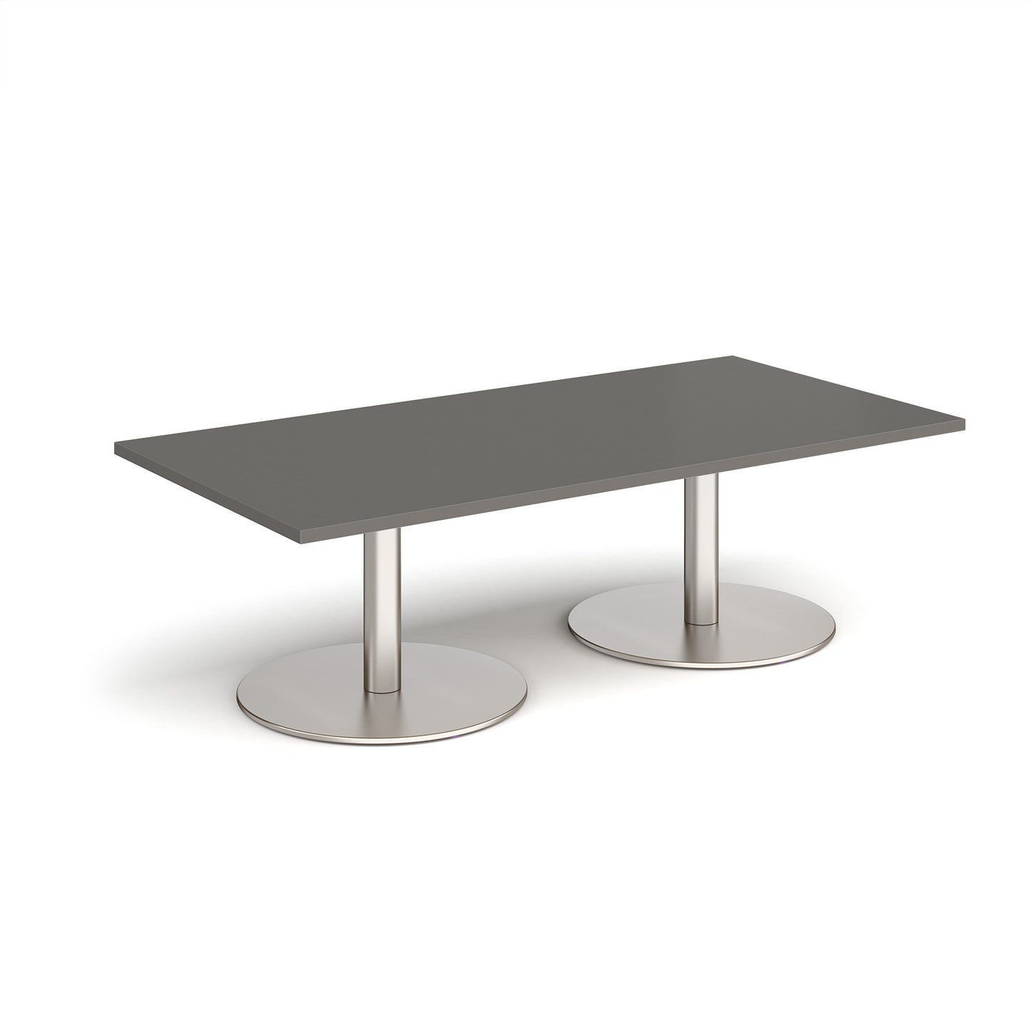 Monza rectangular coffee table with flat round bases
