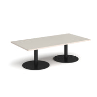 Monza rectangular coffee table with flat round bases