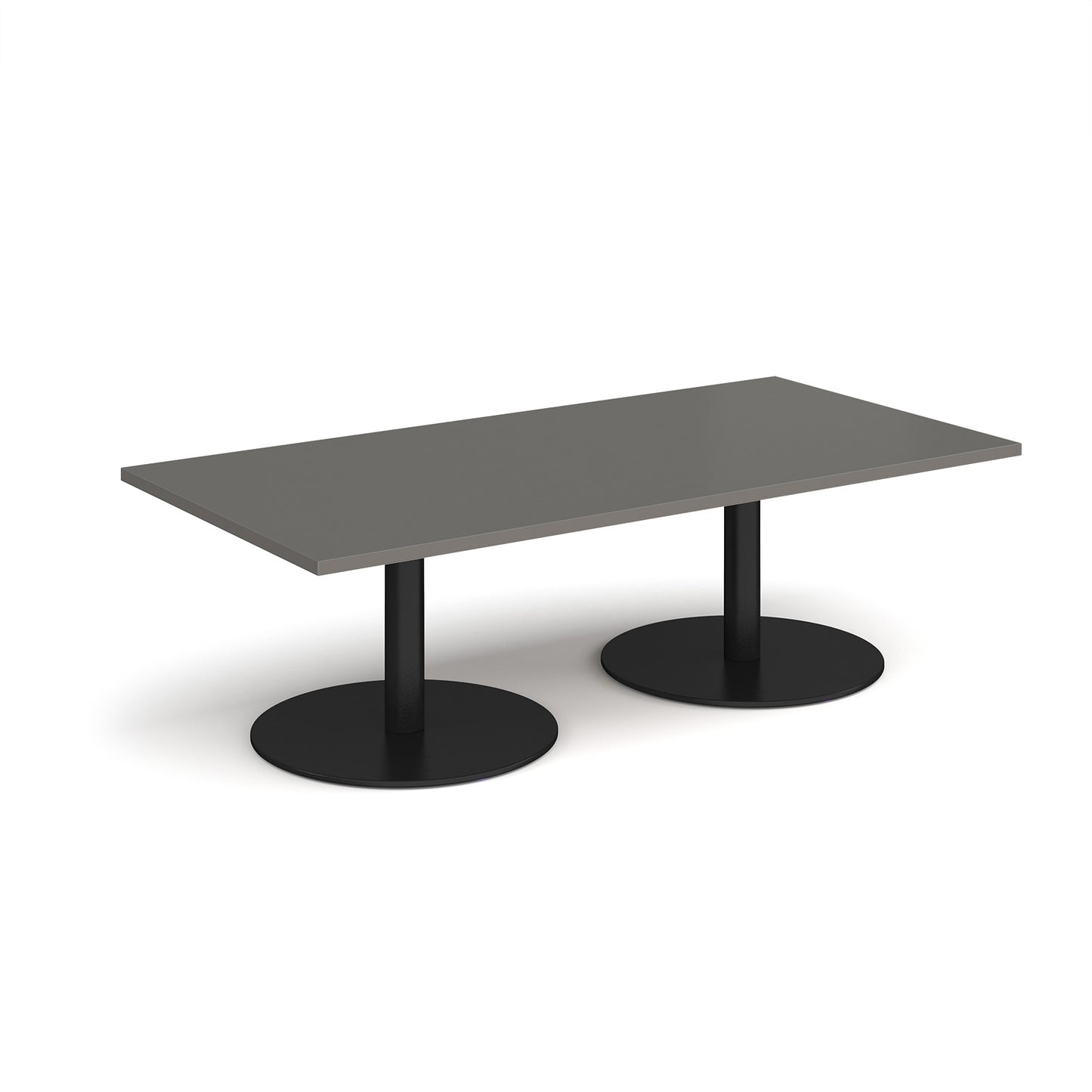 Monza rectangular coffee table with flat round bases