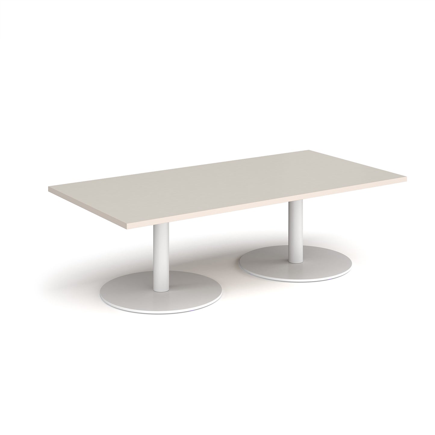 Monza rectangular coffee table with flat round bases