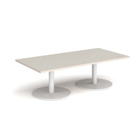 Monza rectangular coffee table with flat round bases