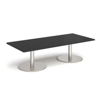 Monza rectangular coffee table with flat round bases
