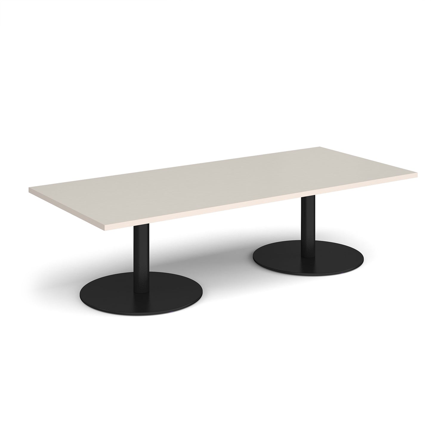 Monza rectangular coffee table with flat round bases