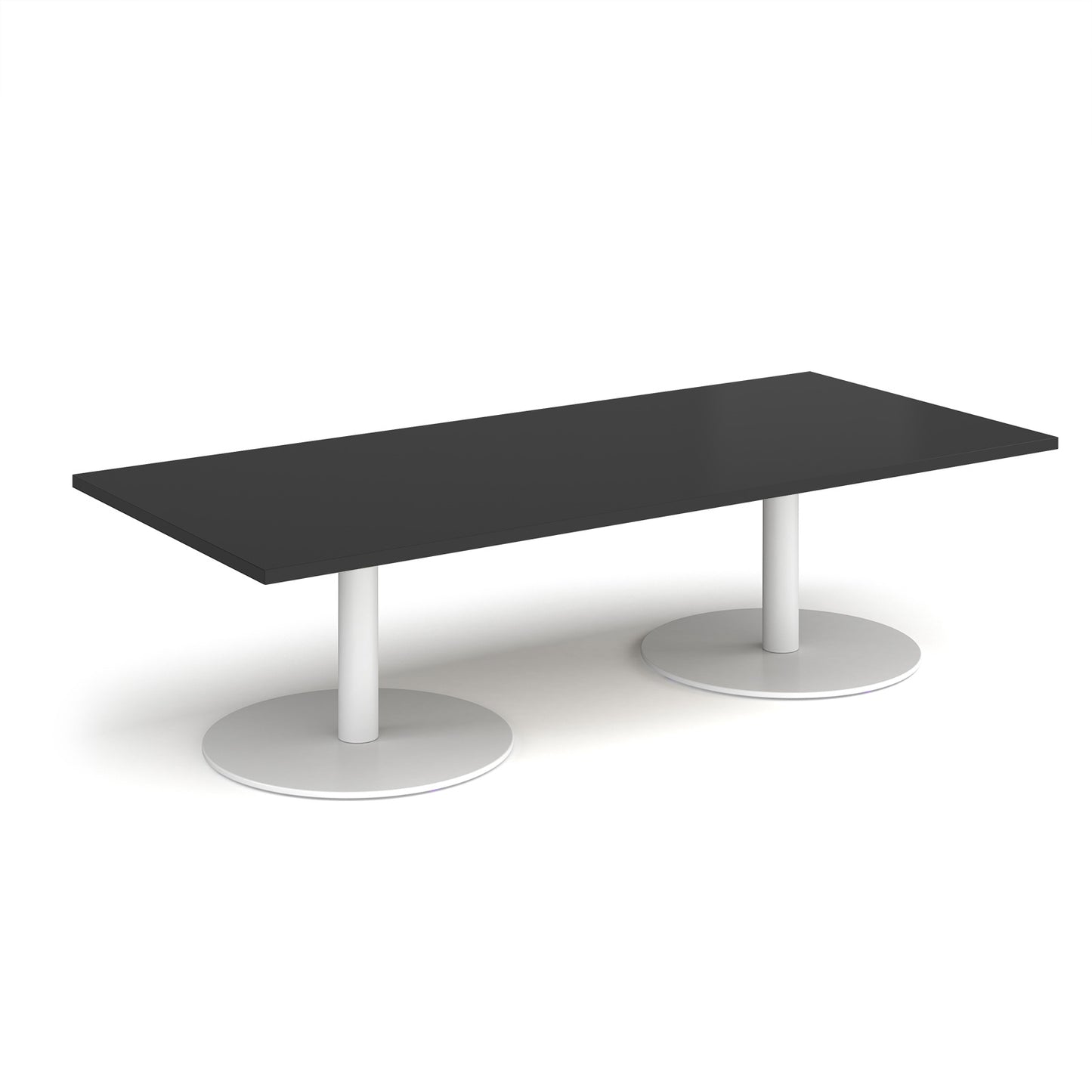 Monza rectangular coffee table with flat round bases