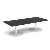Monza rectangular coffee table with flat round bases
