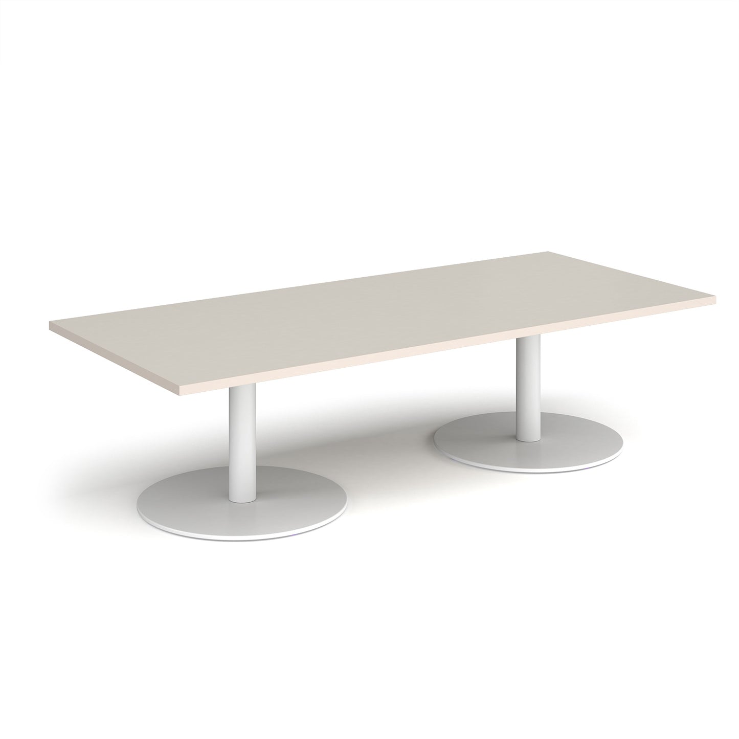 Monza rectangular coffee table with flat round bases