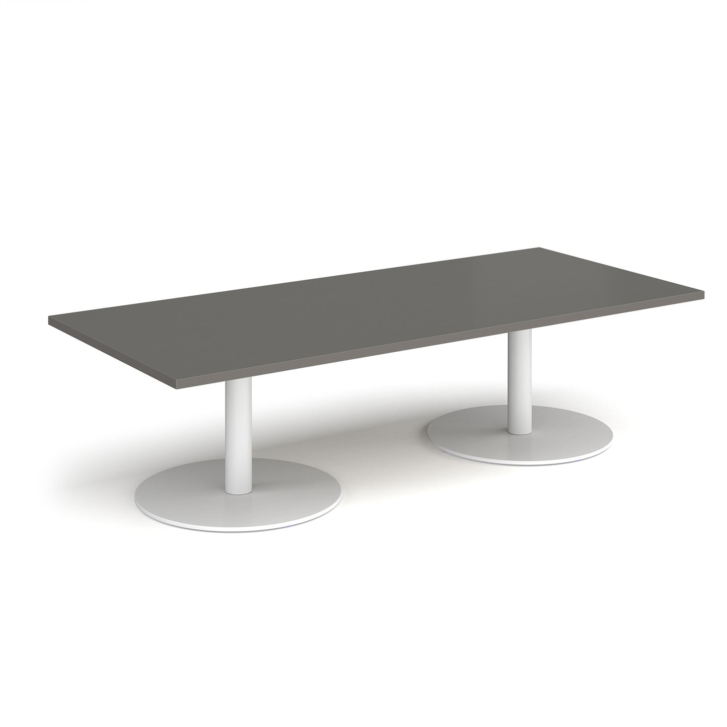 Monza rectangular coffee table with flat round bases