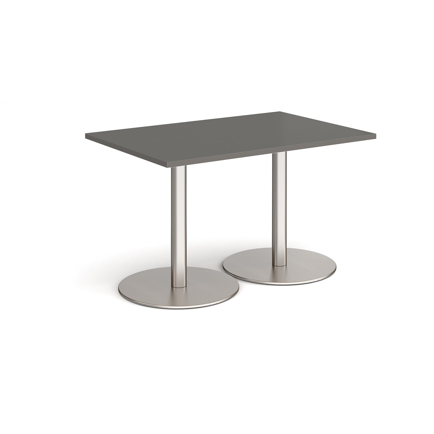 Monza rectangular dining table with flat round bases