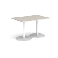 Monza rectangular dining table with flat round bases