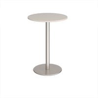 Monza circular poseur table with flat round base