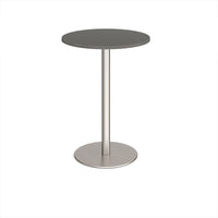 Monza circular poseur table with flat round base