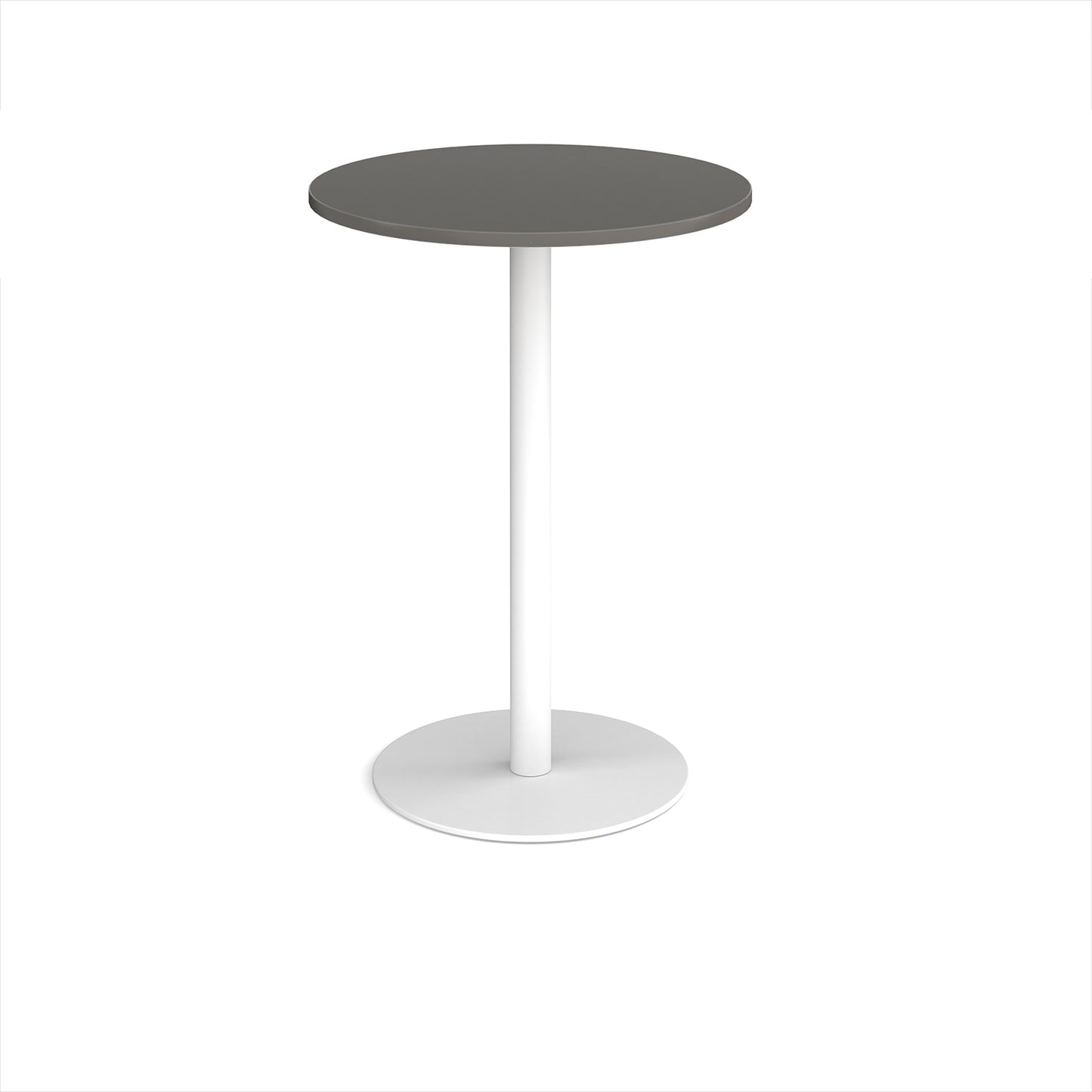 Monza circular poseur table with flat round base