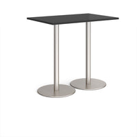 Monza rectangular poseur table with round bases