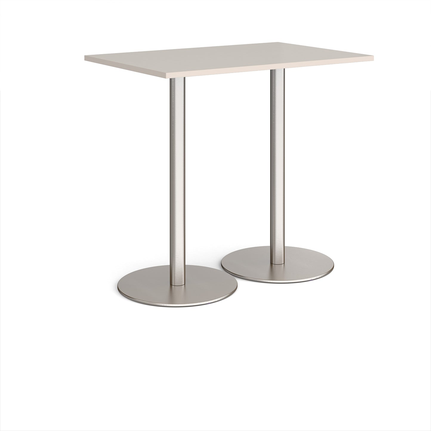 Monza rectangular poseur table with round bases