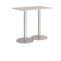 Monza rectangular poseur table with round bases