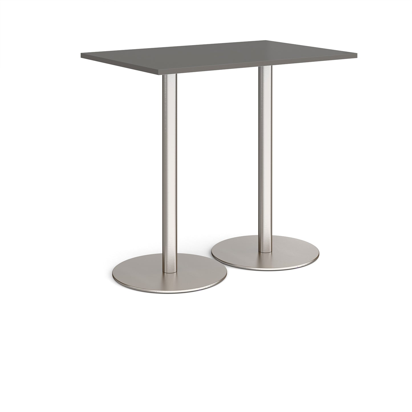 Monza rectangular poseur table with round bases