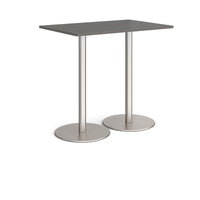 Monza rectangular poseur table with round bases