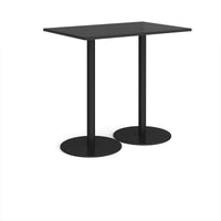 Monza rectangular poseur table with round bases
