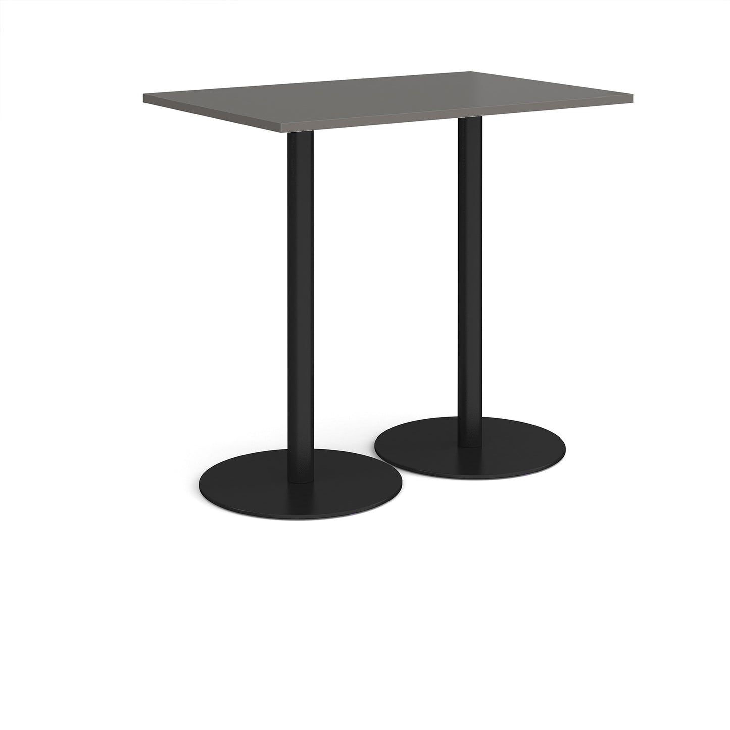 Monza rectangular poseur table with round bases