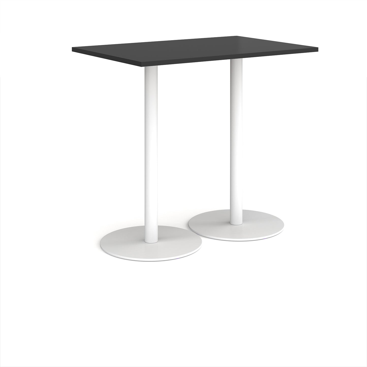 Monza rectangular poseur table with round bases
