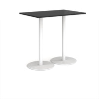 Monza rectangular poseur table with round bases