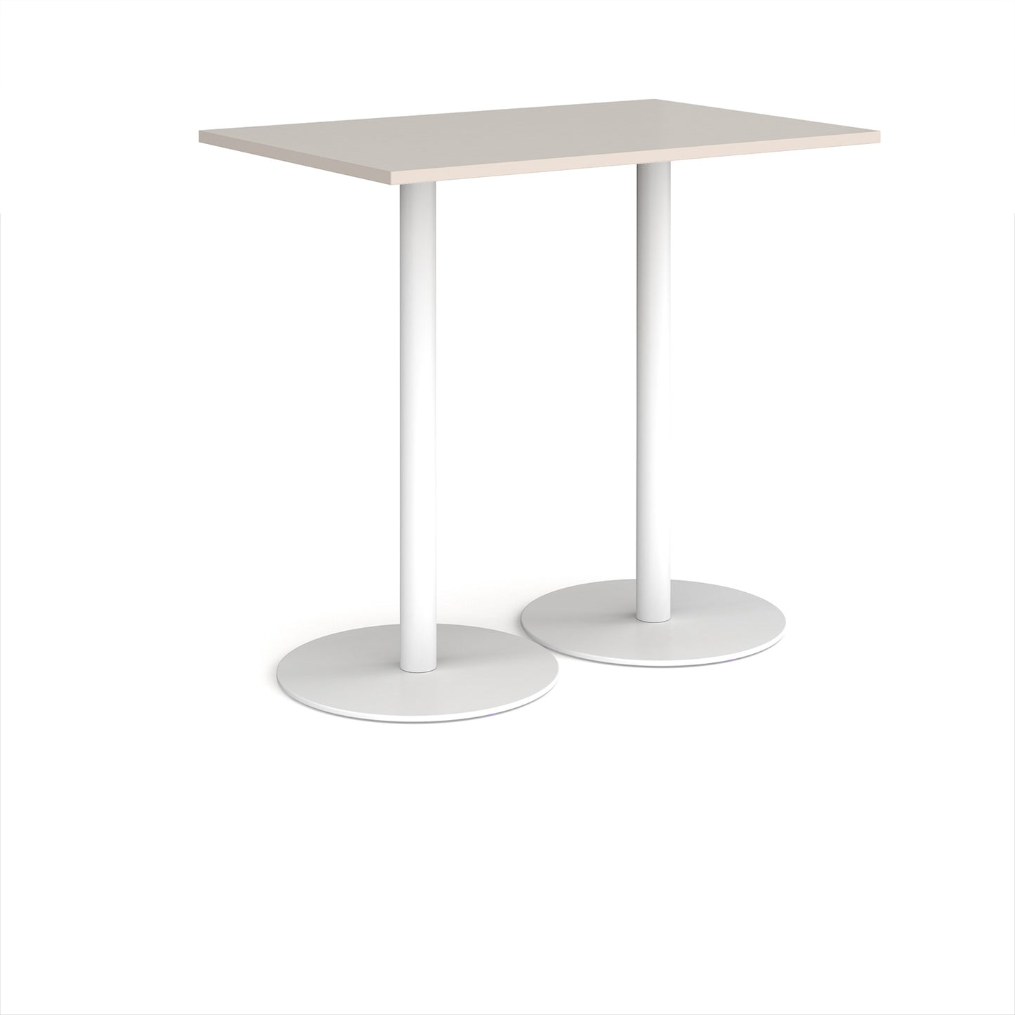 Monza rectangular poseur table with round bases