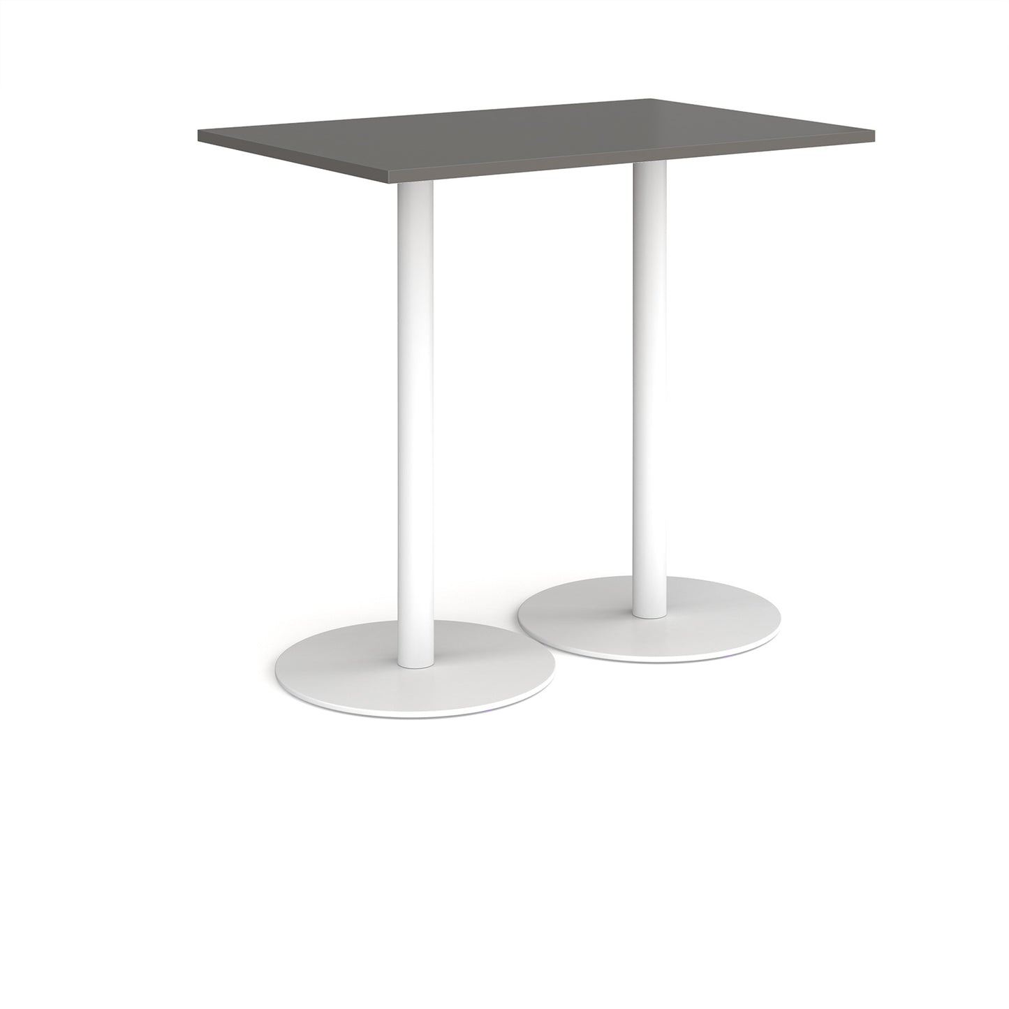 Monza rectangular poseur table with round bases