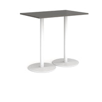 Monza rectangular poseur table with round bases