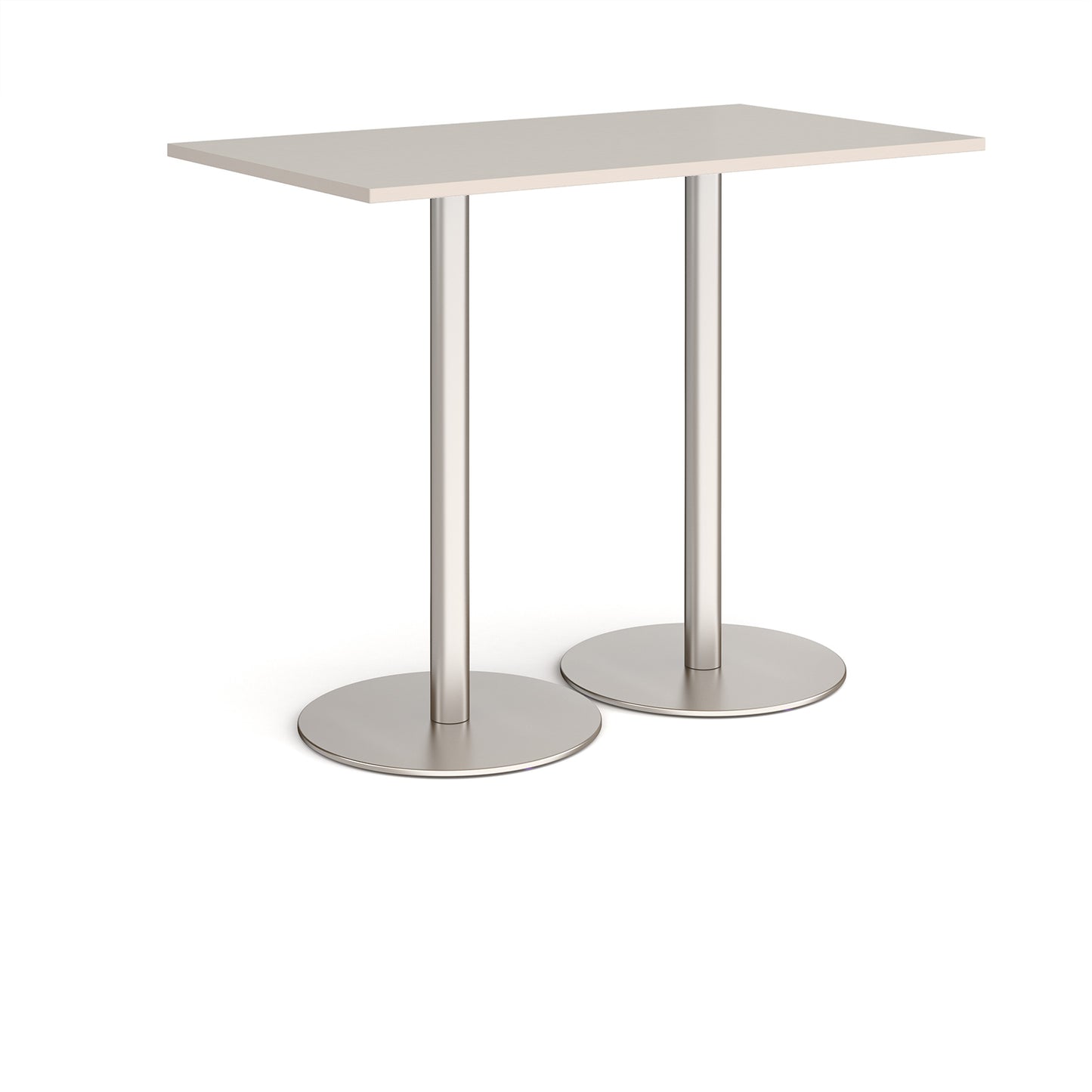 Monza rectangular poseur table with round bases