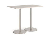 Monza rectangular poseur table with round bases