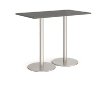 Monza rectangular poseur table with round bases
