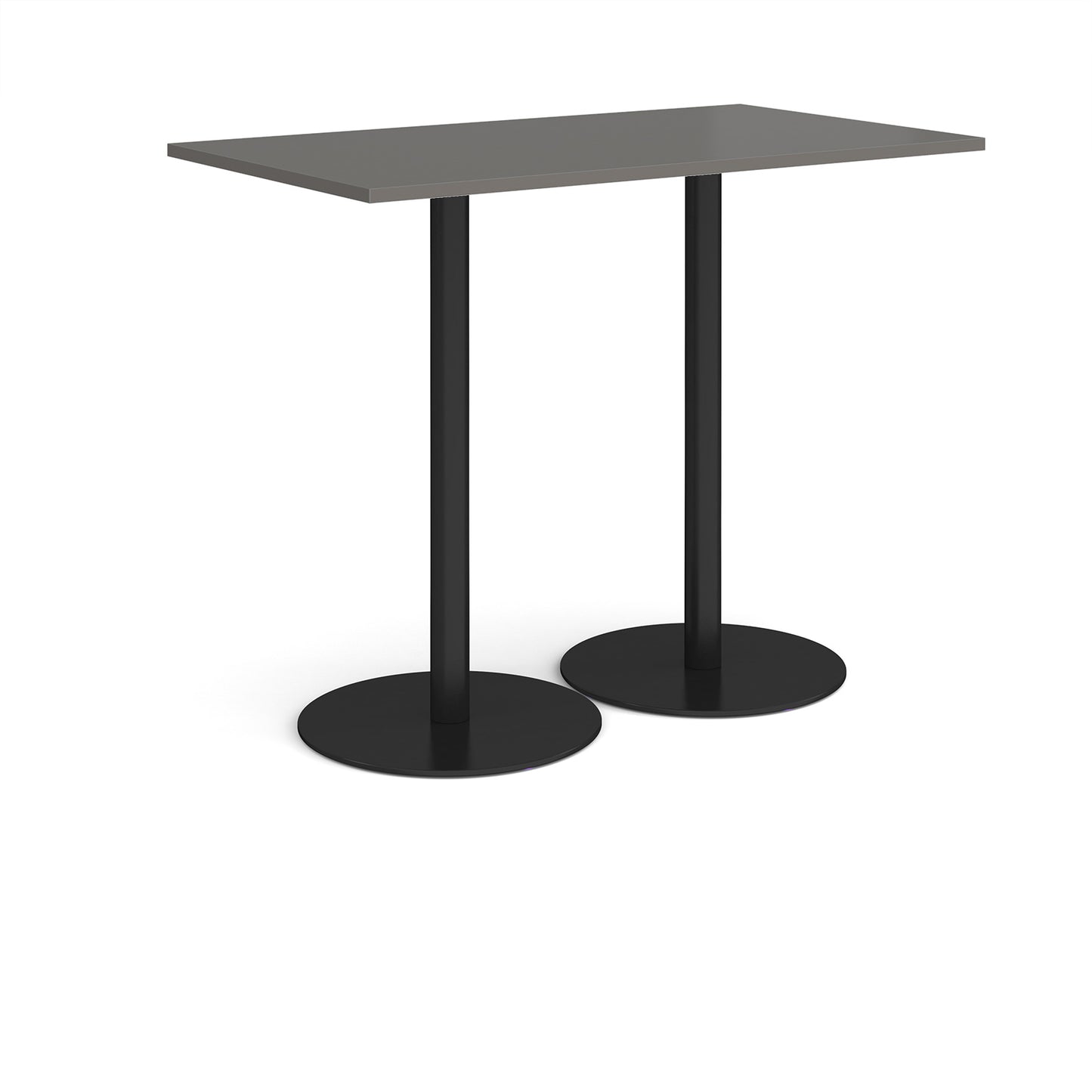Monza rectangular poseur table with round bases