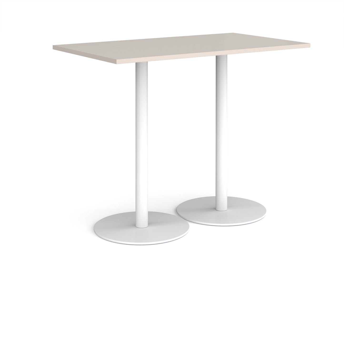 Monza rectangular poseur table with round bases