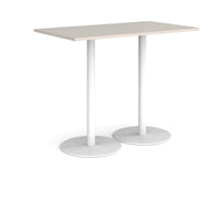 Monza rectangular poseur table with round bases