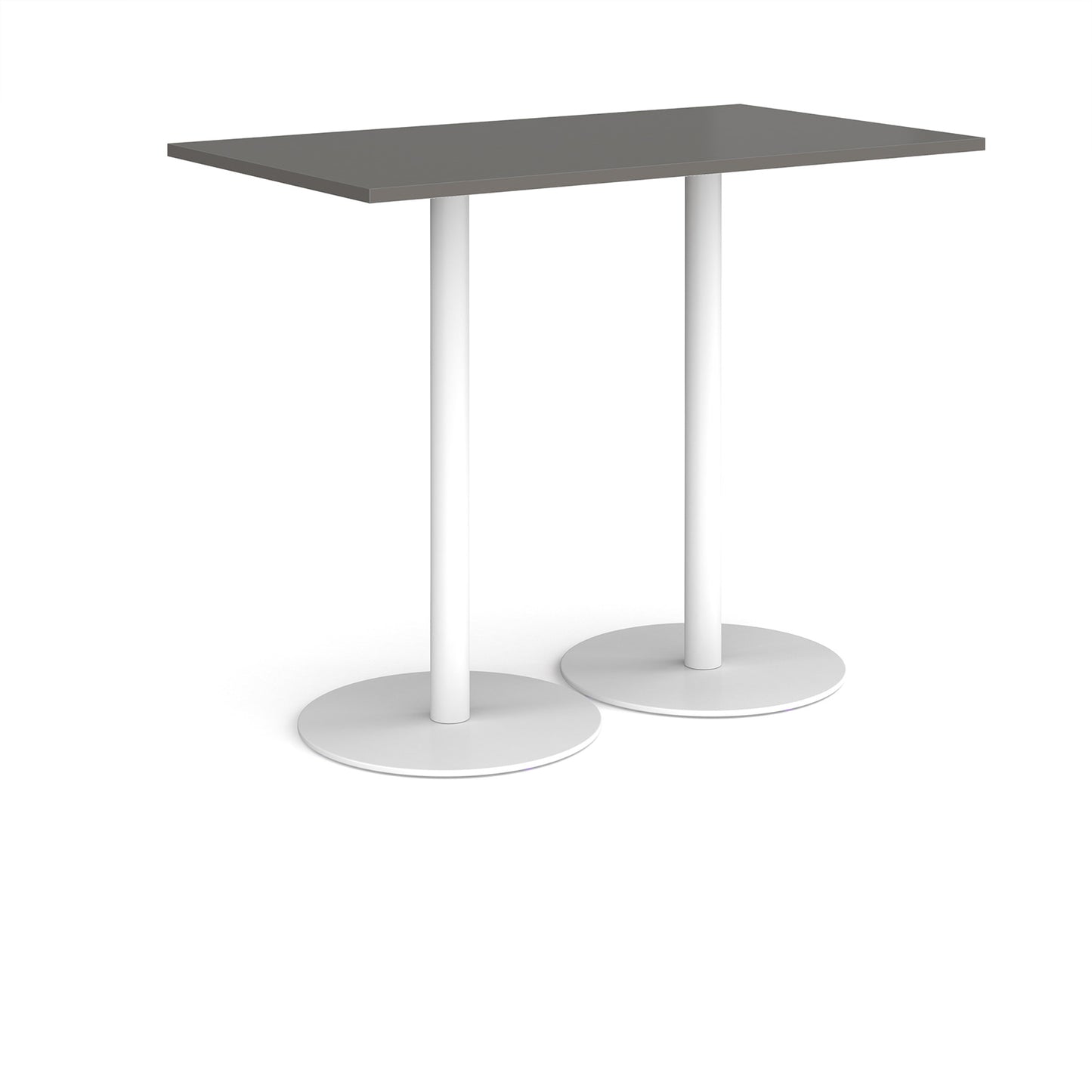 Monza rectangular poseur table with round bases