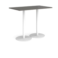 Monza rectangular poseur table with round bases