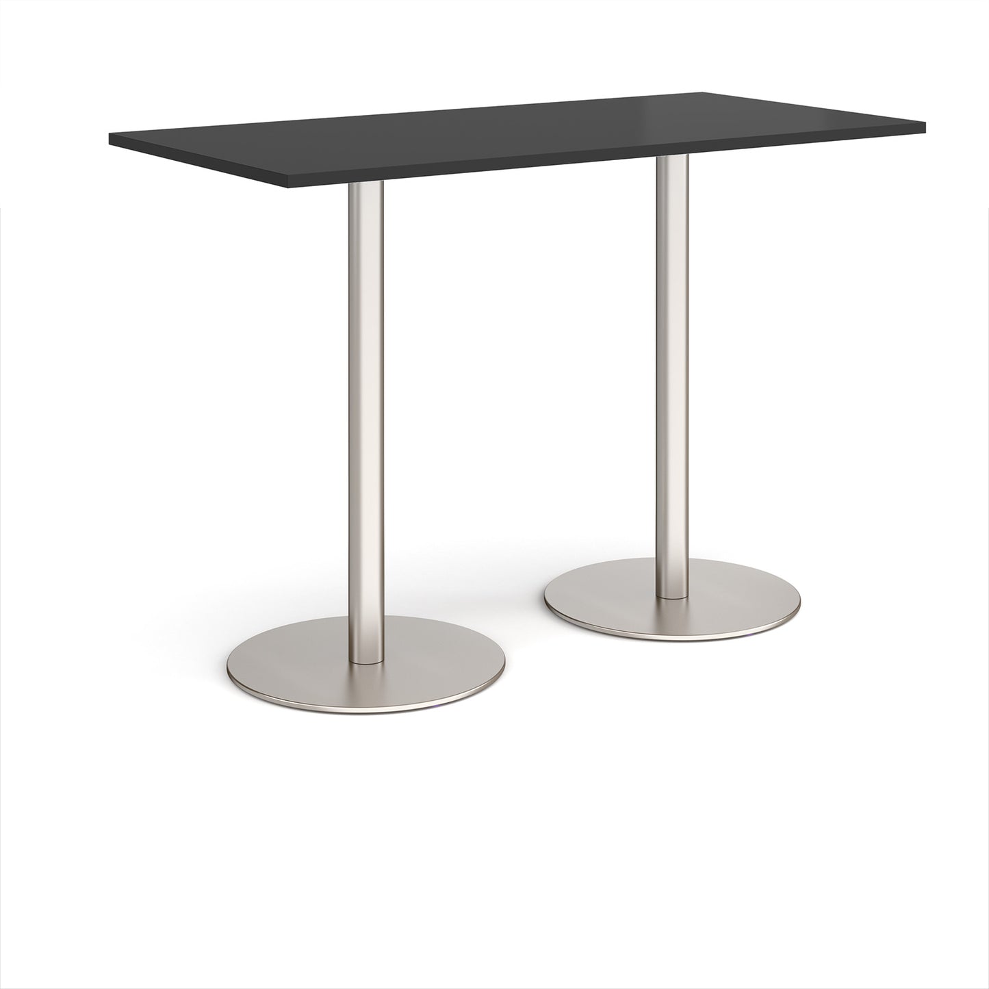 Monza rectangular poseur table with round bases