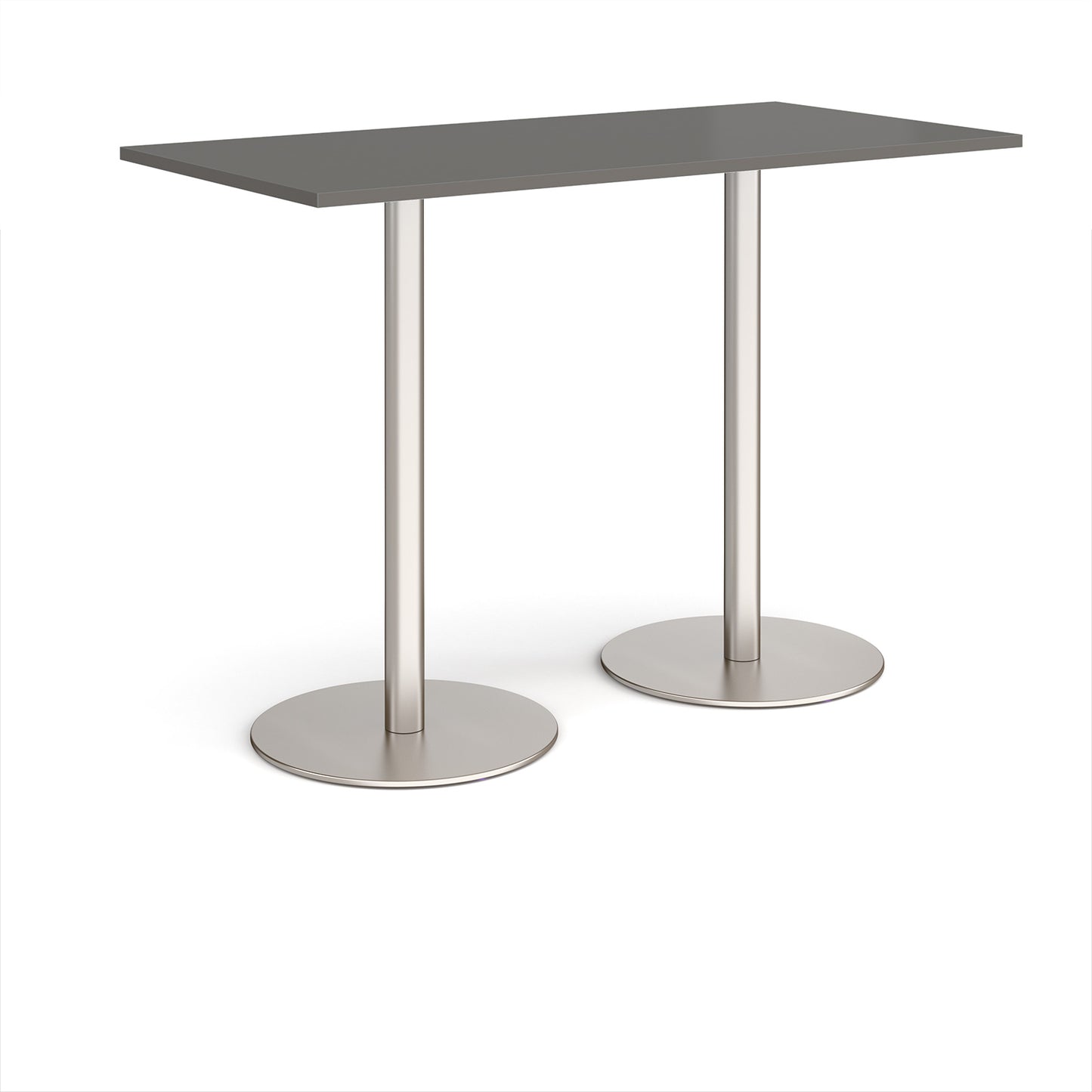 Monza rectangular poseur table with round bases
