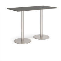 Monza rectangular poseur table with round bases