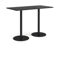 Monza rectangular poseur table with round bases