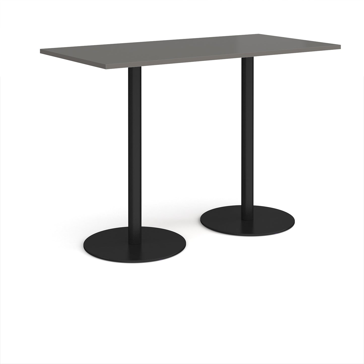 Monza rectangular poseur table with round bases