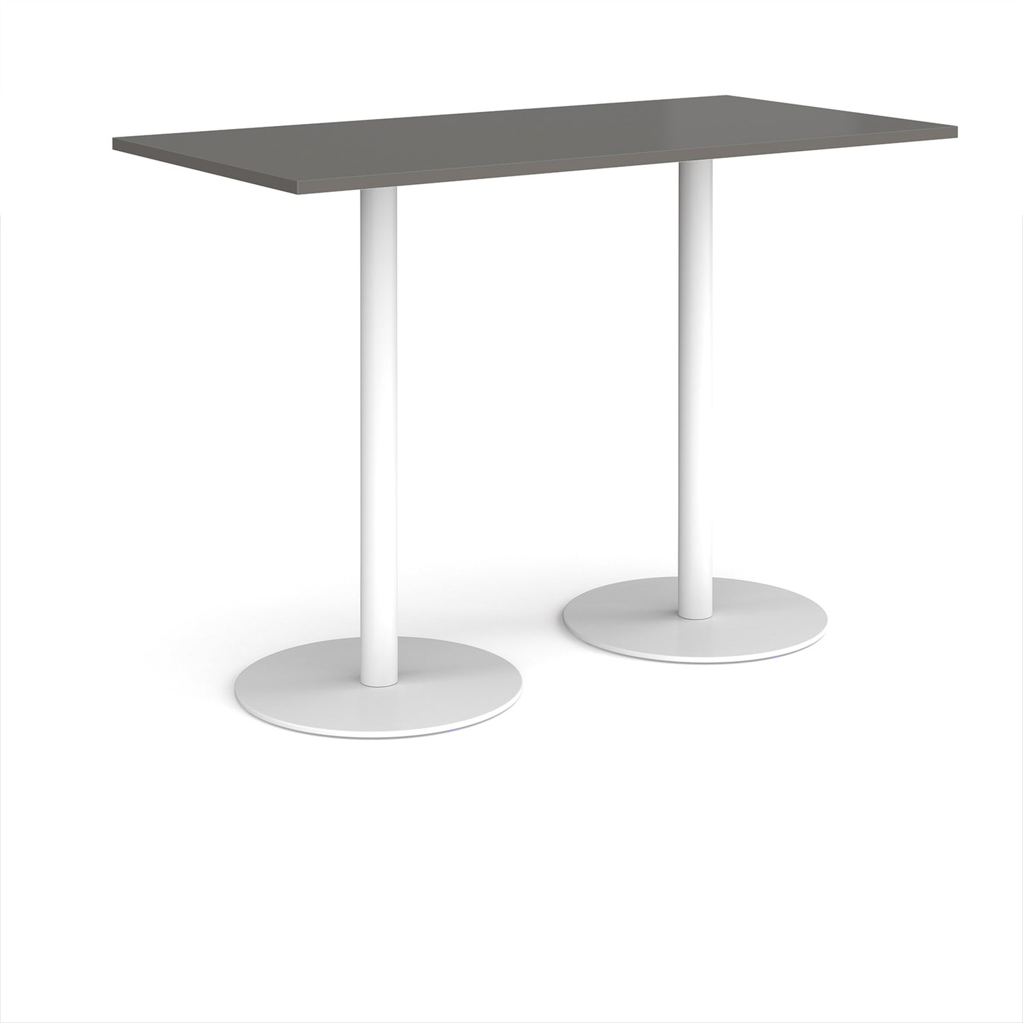 Monza rectangular poseur table with round bases