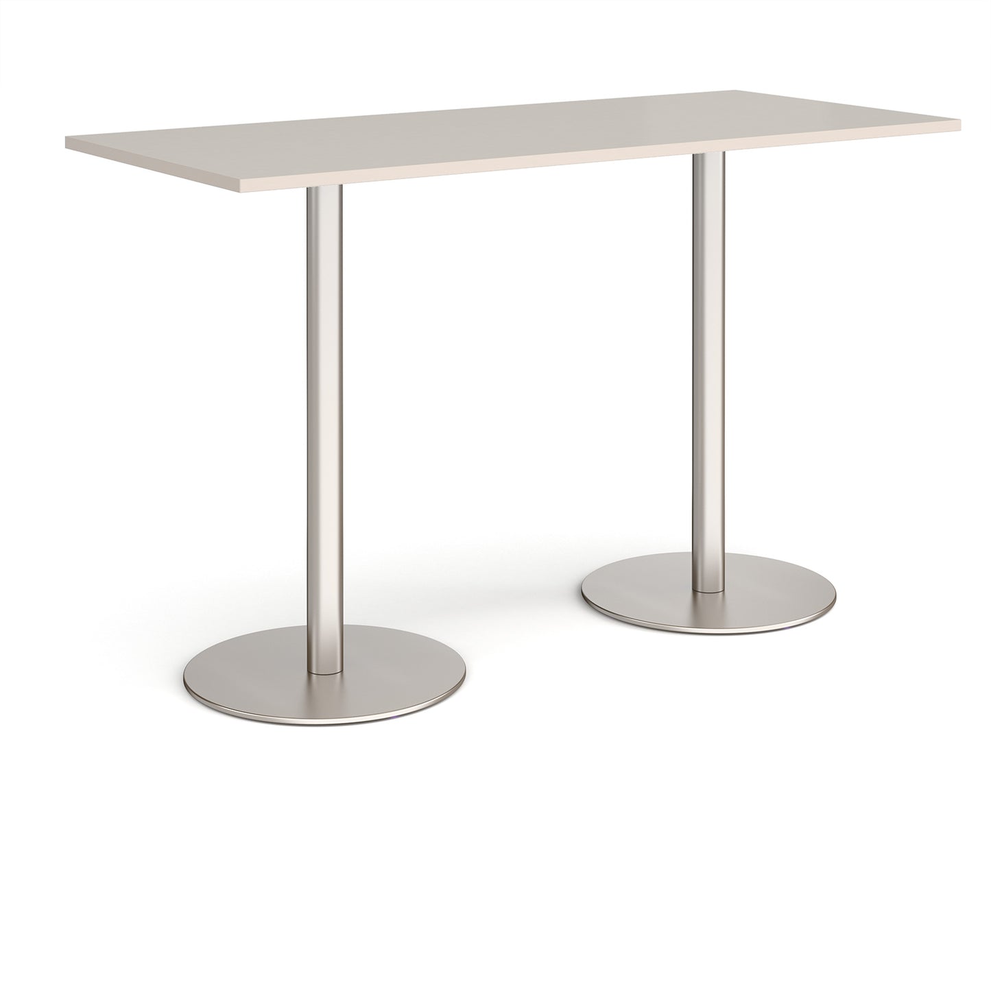 Monza rectangular poseur table with round bases