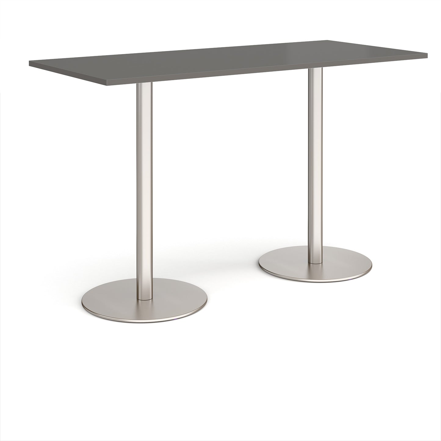Monza rectangular poseur table with round bases