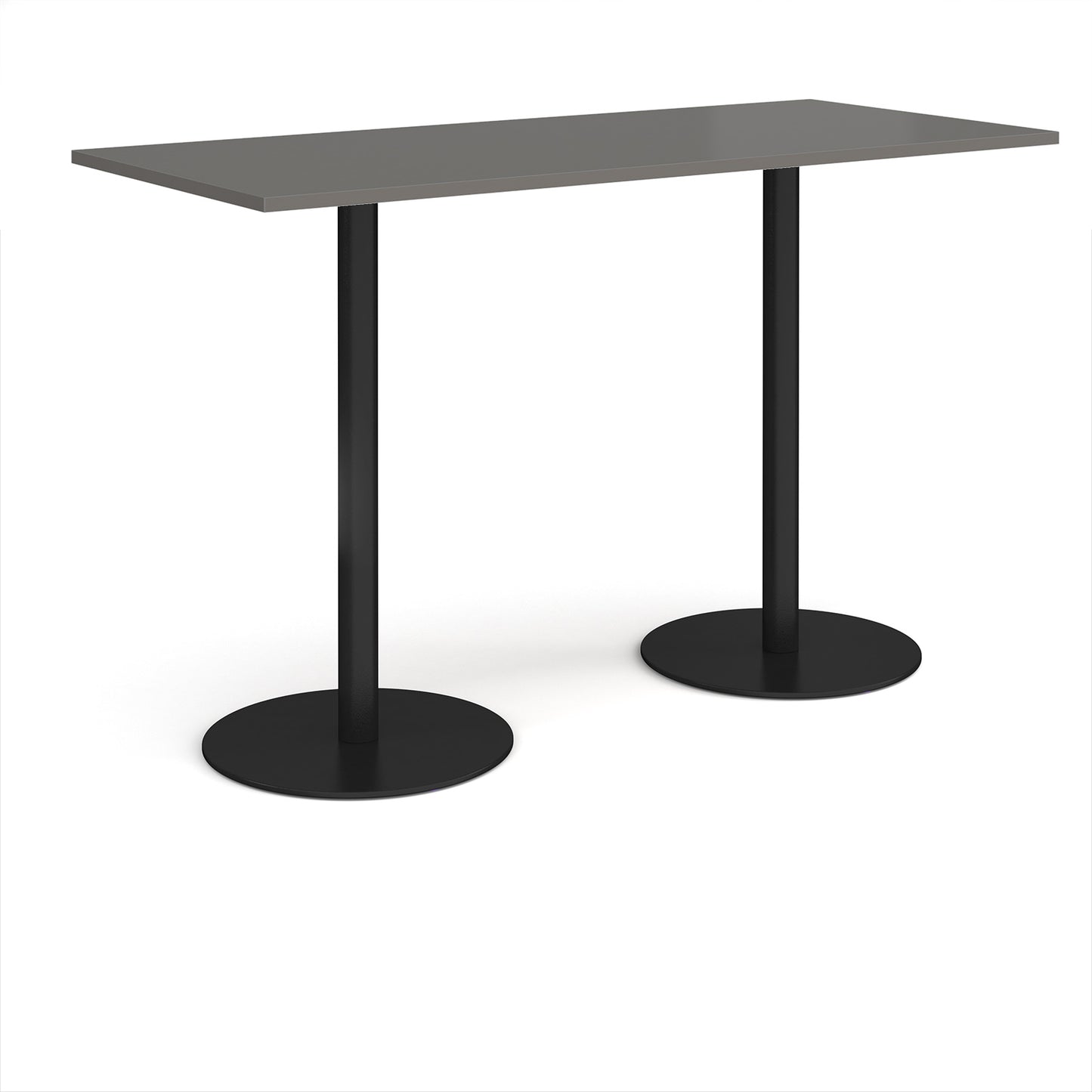Monza rectangular poseur table with round bases