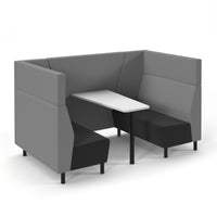 4 person fabric booth with table