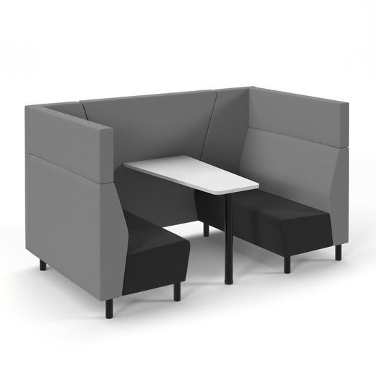 4 person fabric booth with table