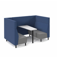 4 person fabric booth with table